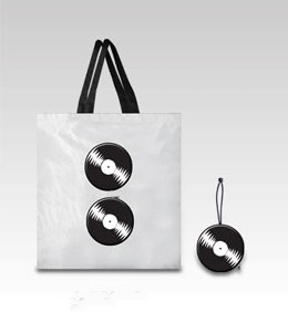 Long playing record - foldable shopping bag