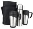 1 x 500ml S/S vacuum flask,2 x 400ml trabel mugs