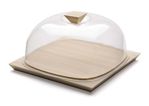 Cheese board with glass cover