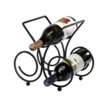 3 bottle black wine rack