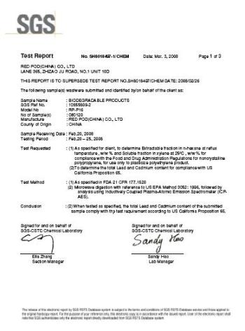 fda test report