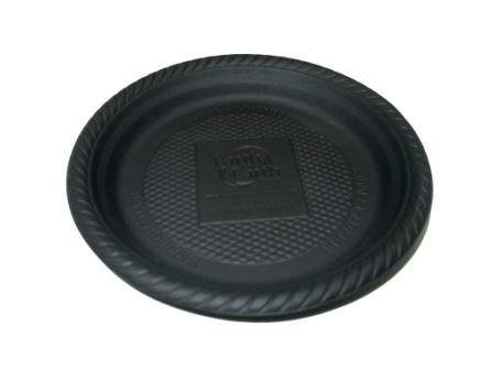 6-inch Round Plate Black