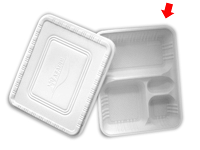 Quad Takeout Box with Cover